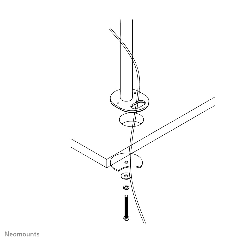 Neomounts FPMA-D960GROMMET Bureaudoorvoerbuis 10-30"